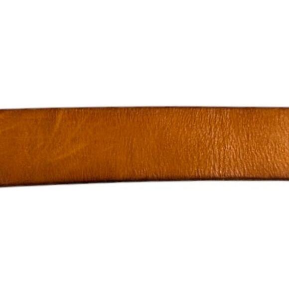 Swanky Belts Gold Cross Buckle Boho Western Leather Belt Size 32 Brown 32-38 USA main image 6